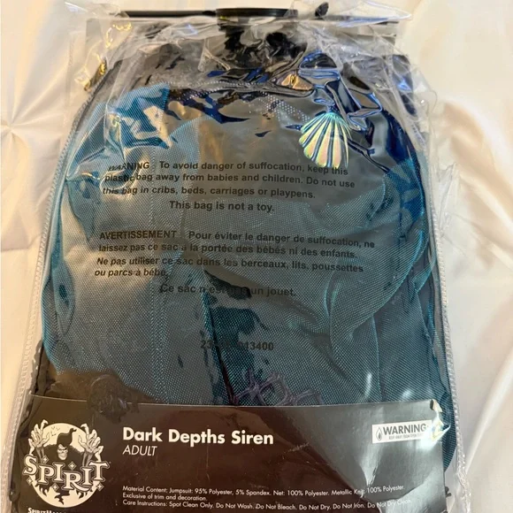 Spirit Halloween Dark Depths Siren Costume New - Picture 5 of 5